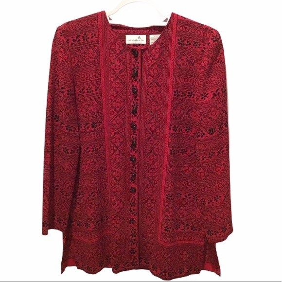 Liz Claiborne Collection VTG Red Jacket - Size 10P - Picture 3 of 5